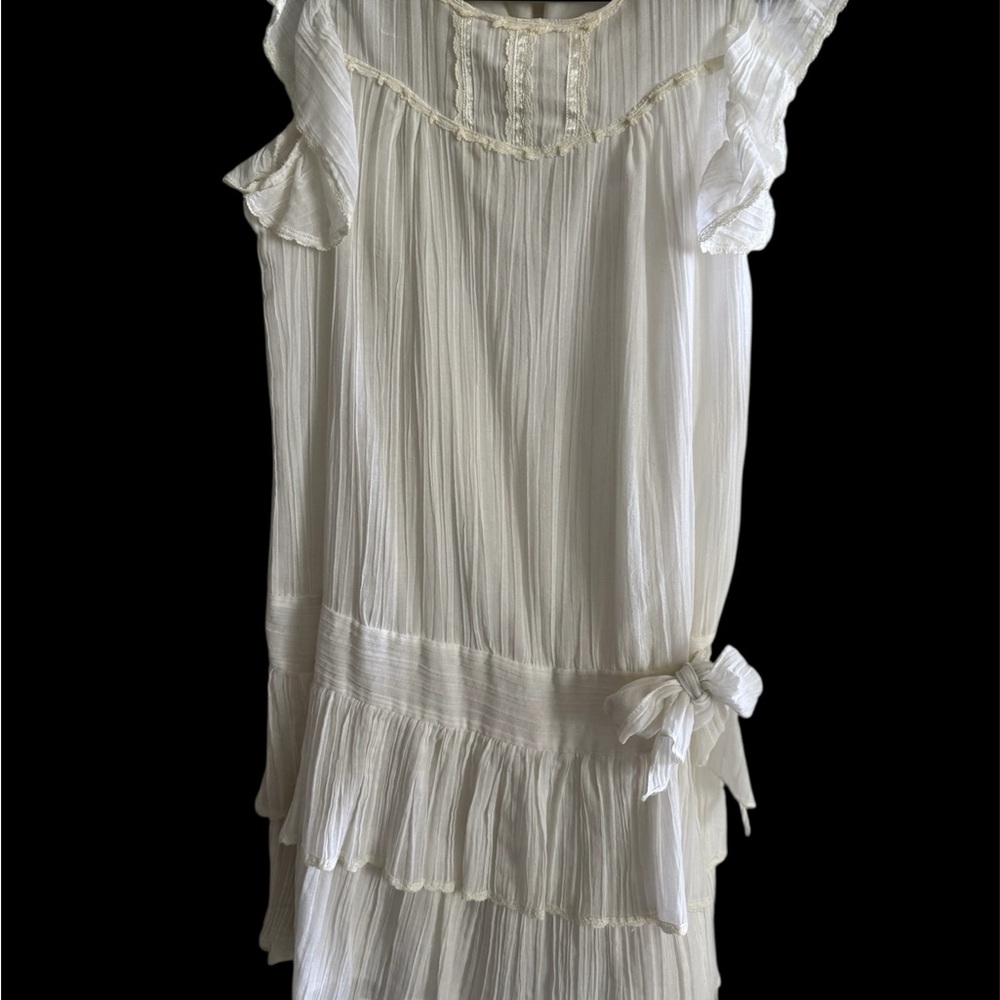 Vintage darling drop waist dress with tie.